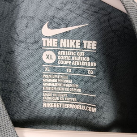 Nike Air Graphic T-Shirt XL Athletic Cut 100% Cotton Mens Gray Casual Activewear - Picture 3 of 10
